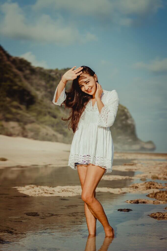 woman, bali, beach, travel, adventure, happy, indonesian, jimbaran beach, nature, summer, uluwatu, nusa dua