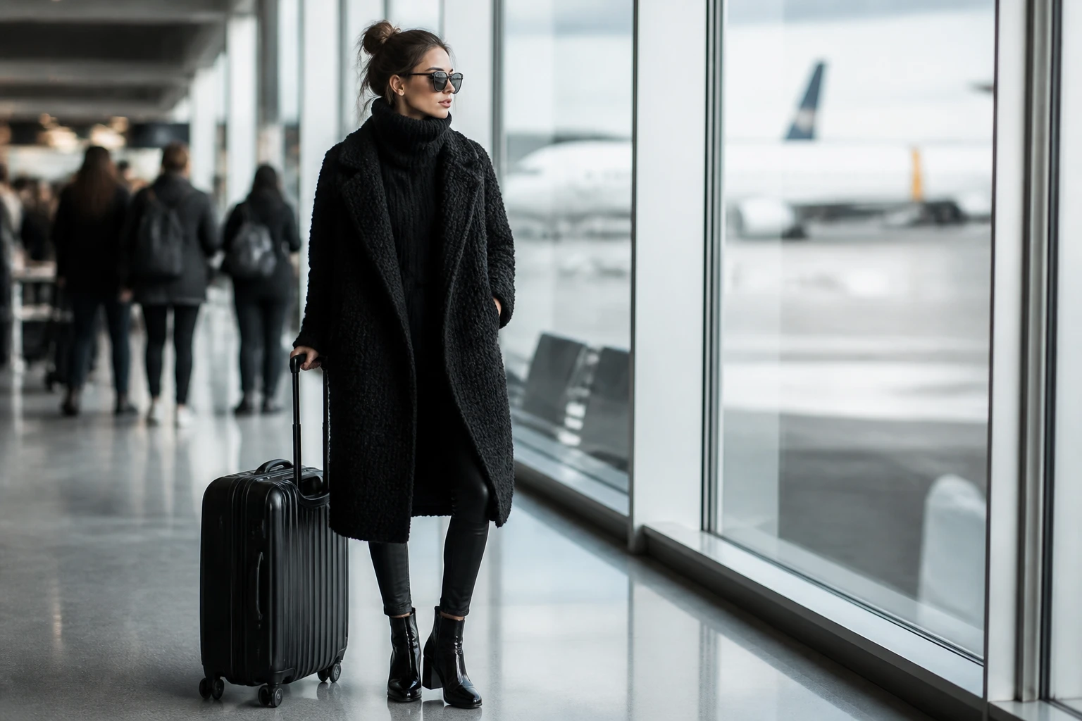9 Winter Airport Outfits to Wear with a Cozy Coat: Chic, Cozy, Campy